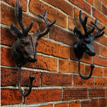 Creative retro Wall wall hanging clothing store point hanging single hook clothes backpack wall adhesive hook soft decoration