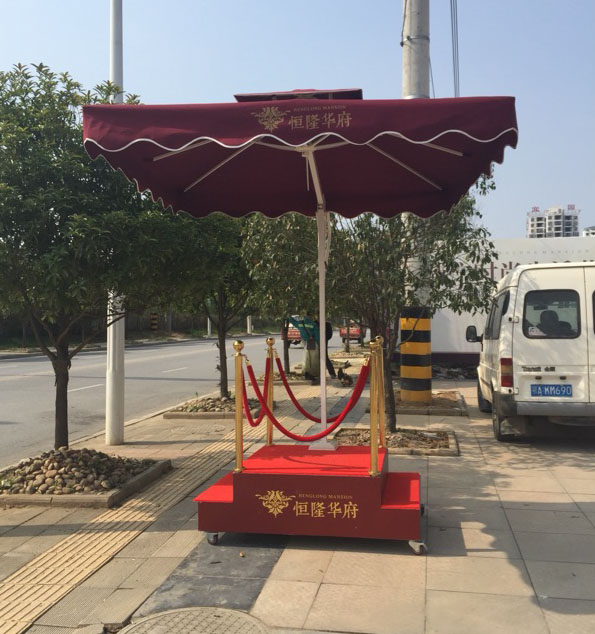 Real case security image sunshade security platform sunshade pavilion umbrella to provide printing