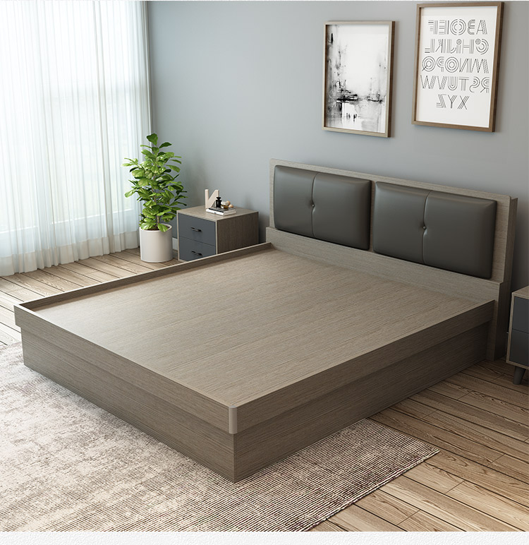 Nordic đơn giản hiện đại lưu trữ khí nén giường 1,8 m 1,5 m cao đúp giường chính bể giường của các đơn vị nhỏ - Giường giuong tang dep gia re