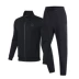 Bộ đồ thể thao Li Ning phù hợp với nam 2019 mới Wade series cotton cardigan đứng cổ áo len thẳng quần - Thể thao sau Thể thao sau
