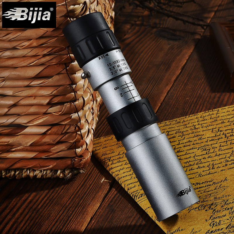 10-30 Times BIJIA Metal Pocket Single Cylinder Telescope High HD Microlight Night Vision concert Looking Glass