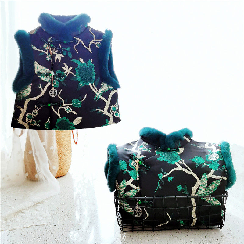 Winter New Year Tang Costume Retro Ethnic Chinese China Wind Kiss mother and mother female Han clothes thickened Machia Tong Bottling Baby