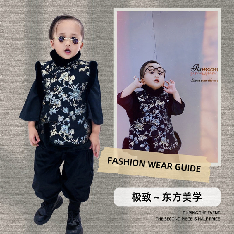 (Qingxuan) Pro-Sub country Wind young New Chinese real Mao Ma A jacket cotton blouse baby Tang suit mother and mother-Taobao