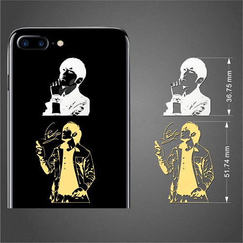 Мобильный телефон, ноутбук, водостойкий декор, металлическая наклейка