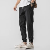 Шелковые однотонные штаны для отдыха, оверсайз, на шнурках, эластичная талия