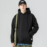 Мужская спортивная демисезонная однотонная утепленная рубашка с капюшоном