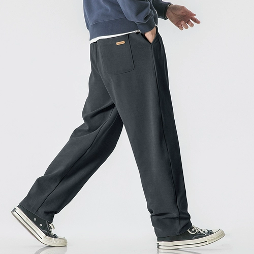 Весенние трикотажные осенние спортивные штаны для отдыха, свободный прямой крой