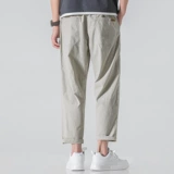 Трендовые брендовые штаны, тонкие летние повседневные брюки для отдыха, свободный прямой крой