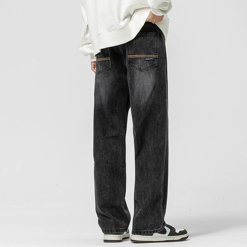 Демисезонные универсальные прямые свободные джинсы для отдыха, летние штаны, осенние