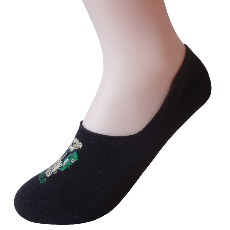 Polo Paul Spring and Summer Thin Sports Women's Socks Women's Jacquard Invisible Casual Socks Silicone Bear Women's Socks