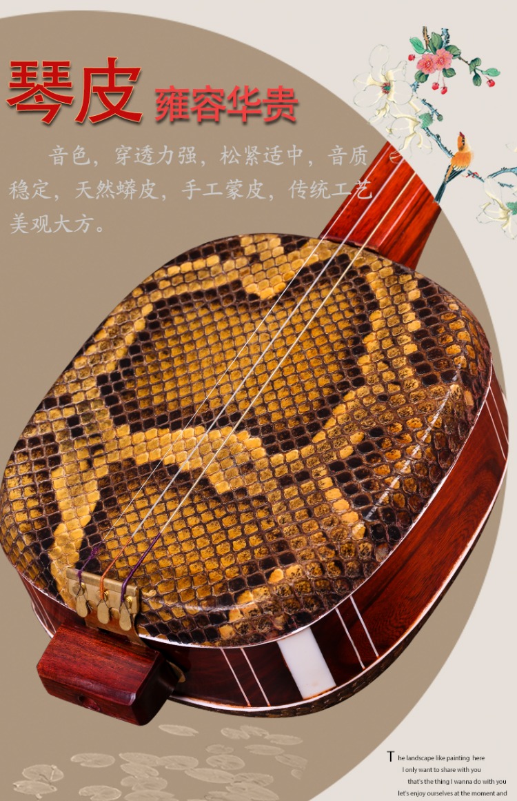 Nhạc cụ quốc gia Tô Châu gỗ hồng mộc châu Phi nhỏ ba dây ba dây ba dây nhạc cụ chuyên nghiệp chơi đàn piano chấm điểm mua sáo trúc