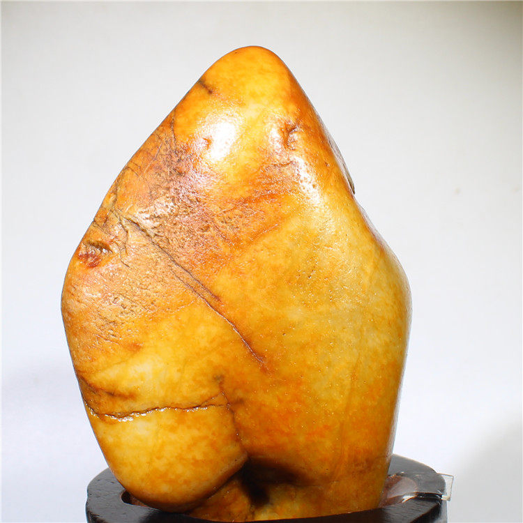 💎珍藏版和田玉，405克皮色黄沁原石原籽摆件，传承千年文化💎-珠宝奇石