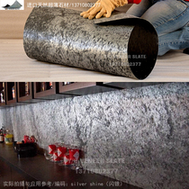 Imported ultra-thin rock board flexible bendable stone Topsoil exterior wall soft porcelain thin slate rock sheet silver gray