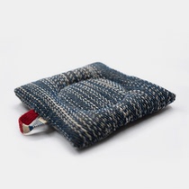 Handmade indigo dyed handwoven fabric teapot mat tea coaster pot insulation mat