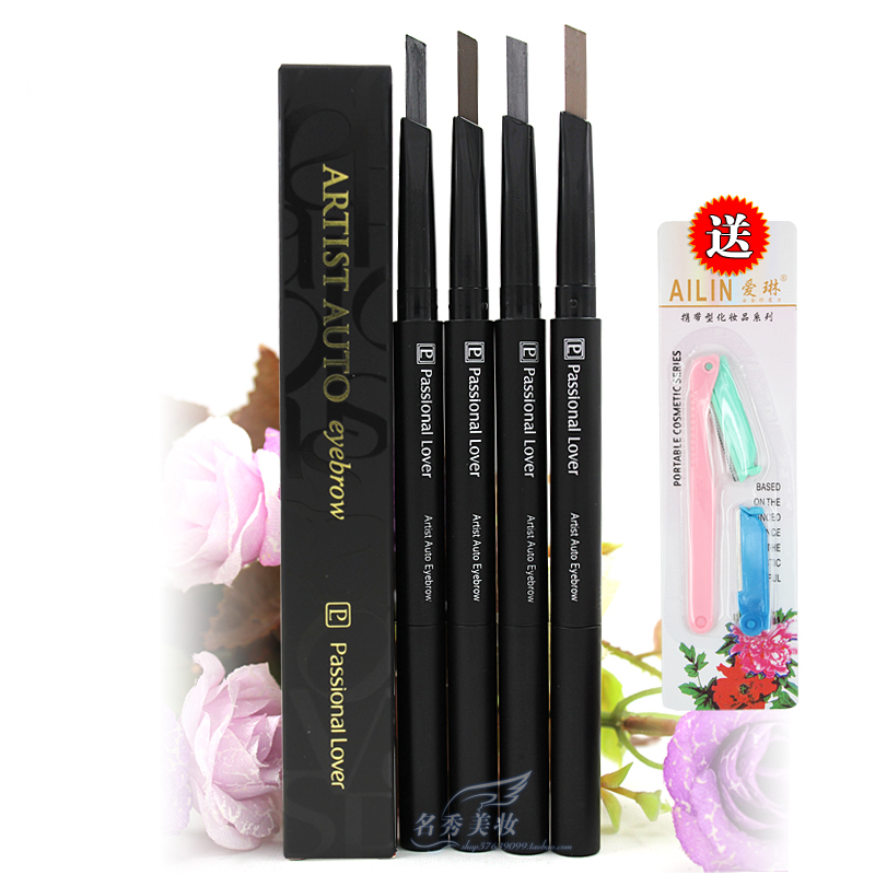 Tình yêu lửa, mềm mại và thoải mái, bút chì lông mày tự động, không thấm nước bền, không thấm mồ hôi, không trang điểm, bút chì lông mày đôi Hàn Quốc - Bút chì lông mày / Bột / Stick chì kẻ mày dạng xé