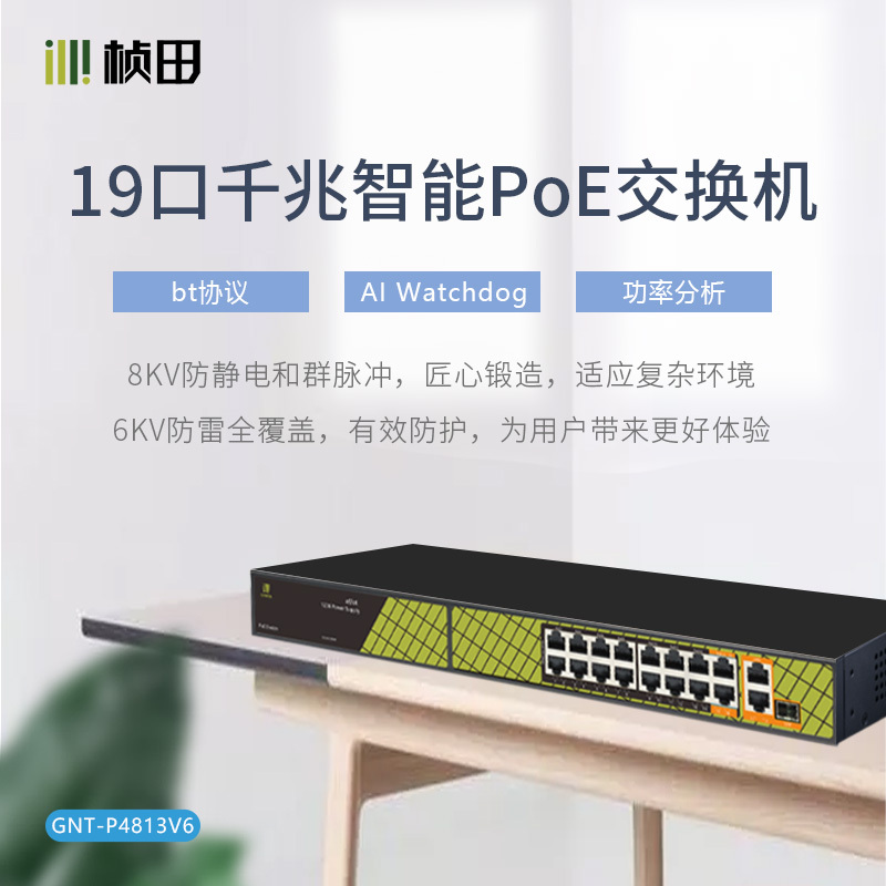 Zhentian POE switch 19 mouth P4813V6 26 mouth 4815V6 national standard 100,000 trillion hybrid lightning protection-Taobao