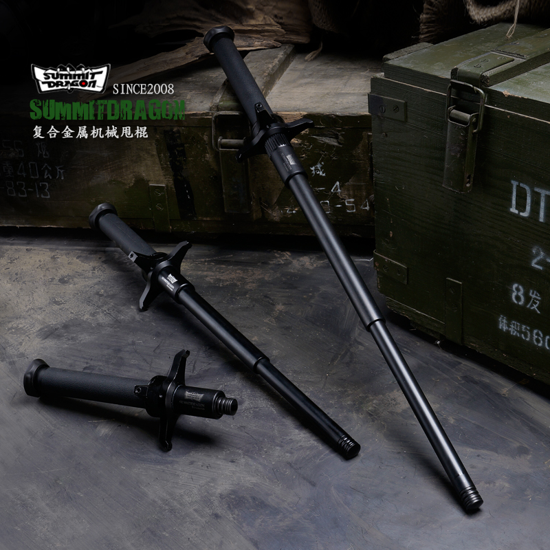 Rock-dumped machinery stretch stick load defense equipment three-pin stick dumped roll throw rod and fight defensive weapon