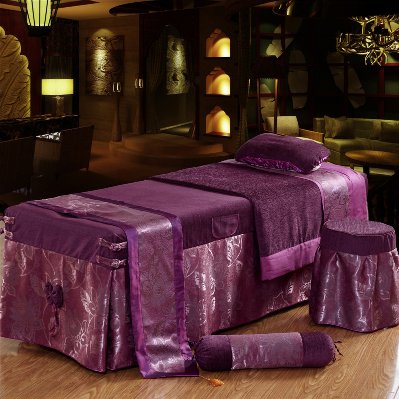 Beauty khăn trải giường gia đình bốn cao cấp bông bông bedspread thẩm mỹ viện xông hơi Body Massage - Trang bị tấm ga spa