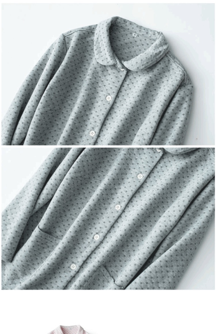 Kiến thức mới về cuộc sống chất lượng tốt cotton không khí lớp bông quilt ấm ấm dày nam và nữ vài bộ đồ ngủ cotton áo khoác dịch vụ nhà những kiểu đồ bộ đẹp
