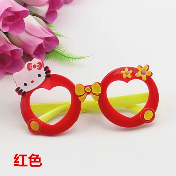 Thủy triều mèo con kính không có ống kính ảnh trẻ em kính đồ chơi bé trai khung mắt - Kính khung