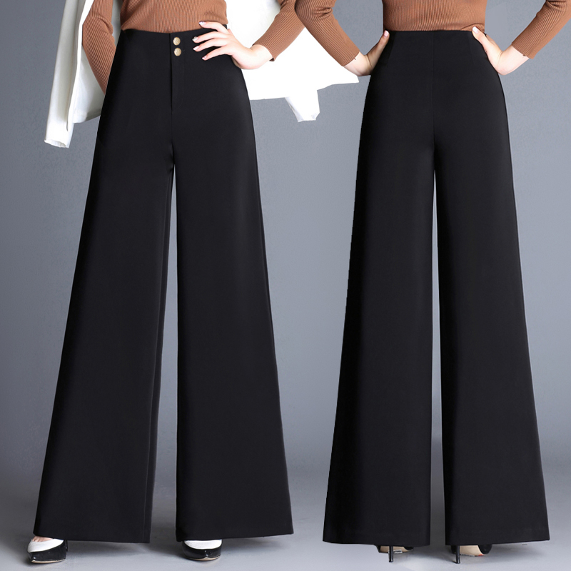 2025 Spring/Summer New Wide-Leg Pants High-Waisted Women's Pants Korean Style Plus Size Straight-Leg Pants Dance Pants Baggy Pants