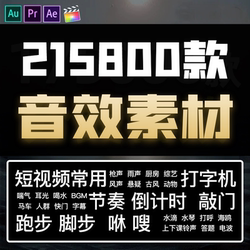 사운드 효과 자료 패키지 PR/AU/AE/FCPX 편집 전환 후 BGM 오디오 사운드 트랙 백그라운드 음악 사운드 라이브러리