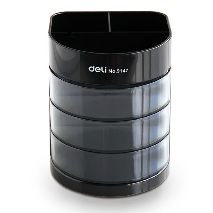 Deli 9147 multifunctional pen holder office business plastic effective pen holder pen holder pen holder creative fashion