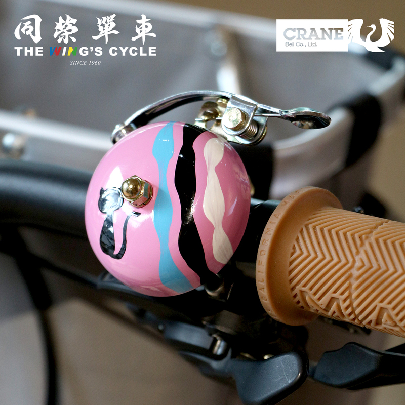 Japanese Crane Suzu Hand-Painted Bicycle Bell, Suitable for Road Bikes, Folding Bikes, and Leisure Bikes, with a Loud Sound