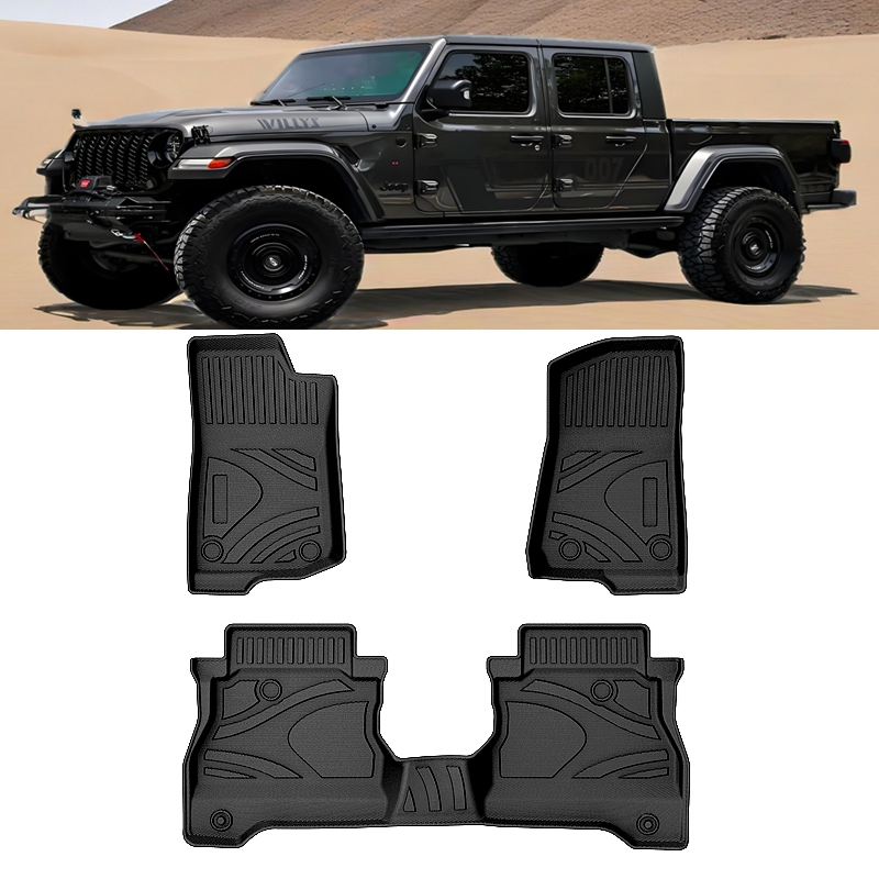 Suitable for Jeep Gladiator, Full Tpe Rubber Floor Mats, Full Surround, Waterproof and Wear-Resistant Modification Suitable for Jeep Gladiator, Full Tpe Rubber Floor Mats, Full Surround, Waterproof and Wear-Resistant Modification