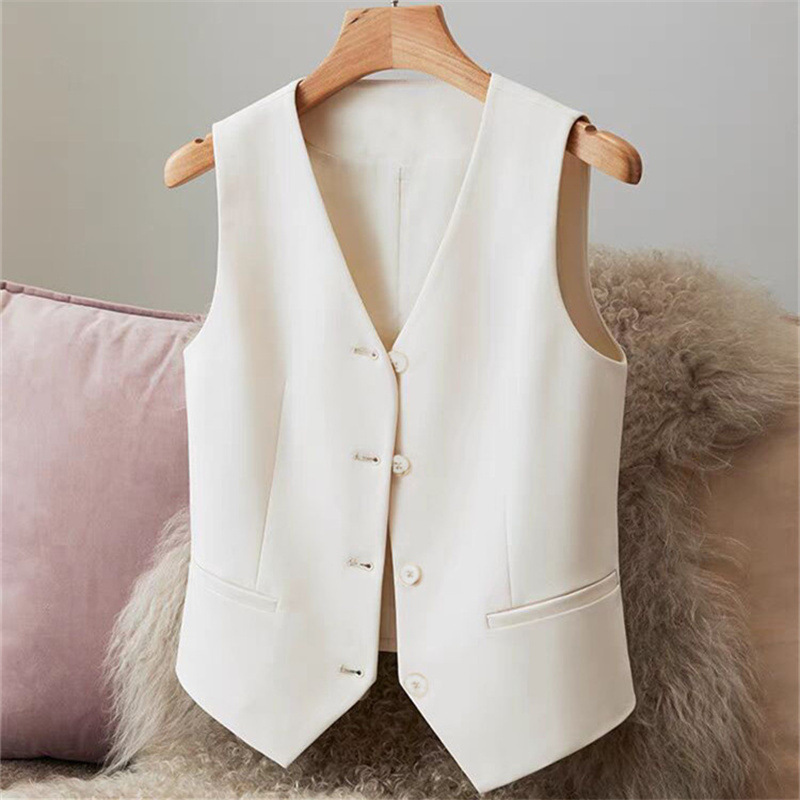 2024autumn women fashion sleeveless blazers suits vest vests