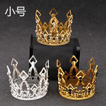 Cake baking decoration round crown Valentines Day gift headdress bride jewelry childrens golden silver hair crown Rhinestone