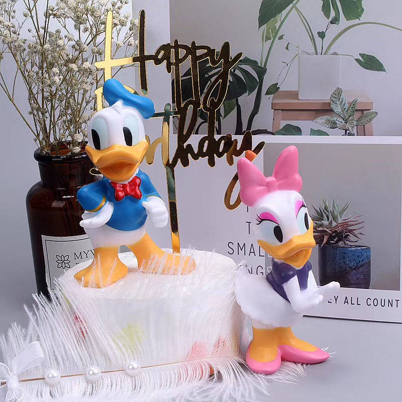 Birthday Cake Decoration Swing Adorned Don Old Duck Down Duck Cartoon Duck Couple Baking Sweet Table Dress Costume