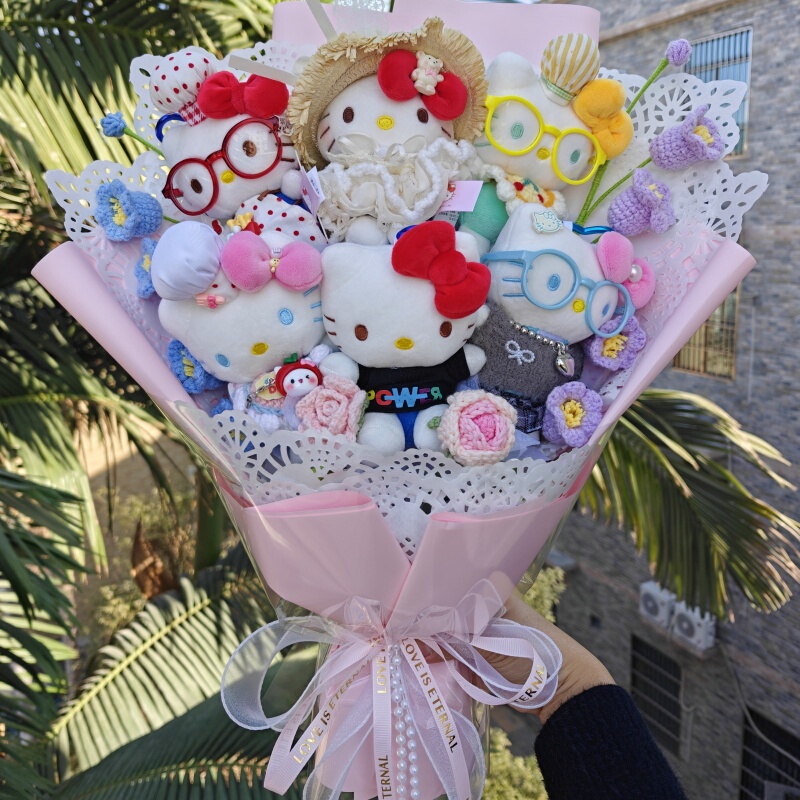 Hello Kitty Plush Toy Cartoon Doll Bouquet Girlfriend Birthday Valentine's Day Gift