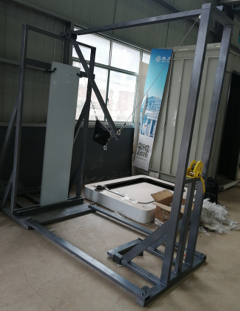 Elevator door pendulum impact test device Soft pendulum Hard pendulum installation and manufacturing review and forensics