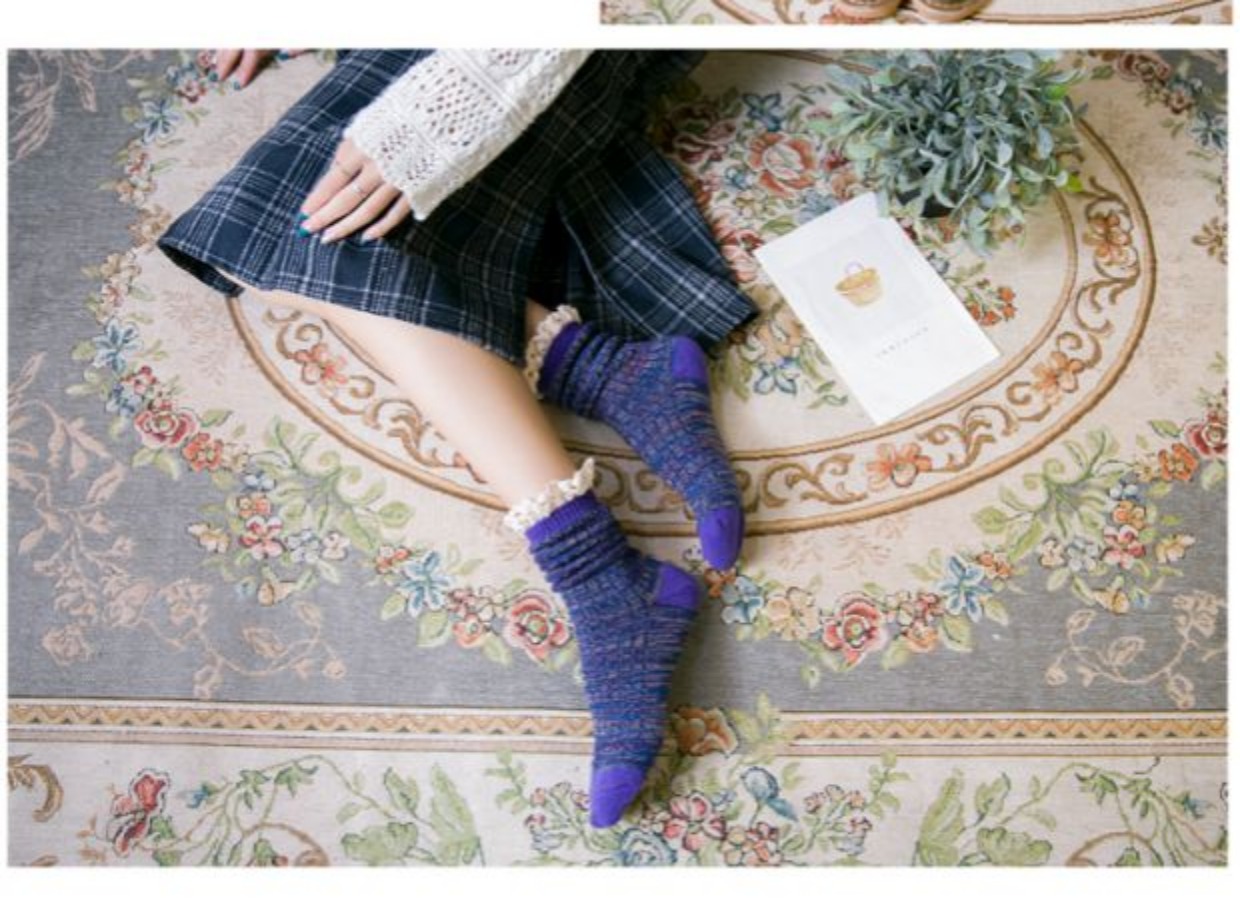 Đống vớ vớ mùa thu và mùa đông dày Sen Harajuku tất nữ vớ trong vớ Nhật Bản sinh viên vớ cotton Hàn Quốc - Vớ bông tất dài