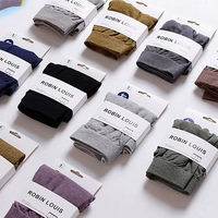 Quần short nam Boxer Quần short cotton thoáng khí Cotton thoải mái Kích thước lớn Quần trẻ trung Quần màu eo bán đồ lót nam nữ