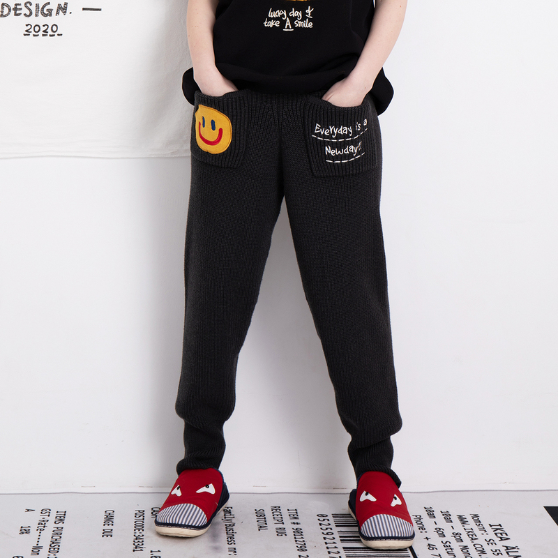 030【Discounted Item】Gray Smiley Face Knit Pants 030【Discounted Item】Gray Smiley Face Knit Pants