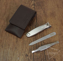  German Dovo Limited edition Stainless steel Nail Clippers Tweezers Manicure Set with leather case