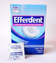  Spot US Efferdent antibacterial deodorant denture denture cleaning tablets monolithic