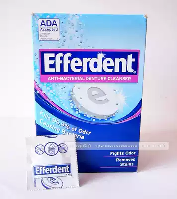 Spot US Efferdent antibacterial deodorant denture denture cleaning tablets monolithic