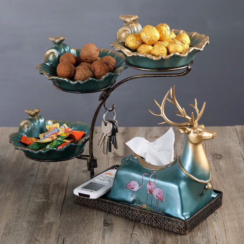 Nordic Creative Fruit Bowl Living Room Tea Several shelves with multi-layer dried fruit candy tray afternoon tea dim sum tray