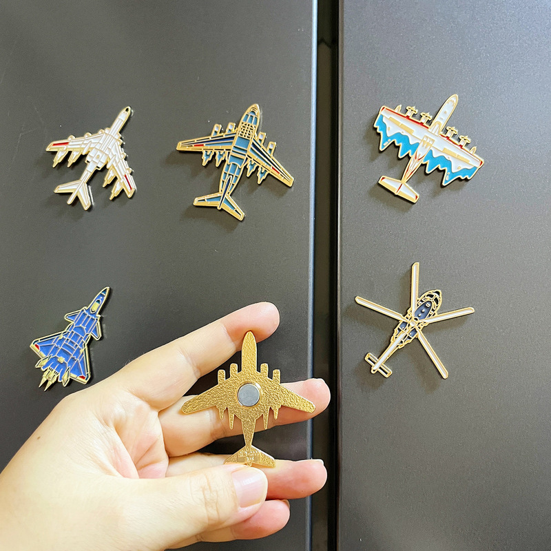 J-20 Aircraft Fridge Magnet Air Show Fighter Decoration Y-20 Bomber Magnet Helicopter Model Small Gift