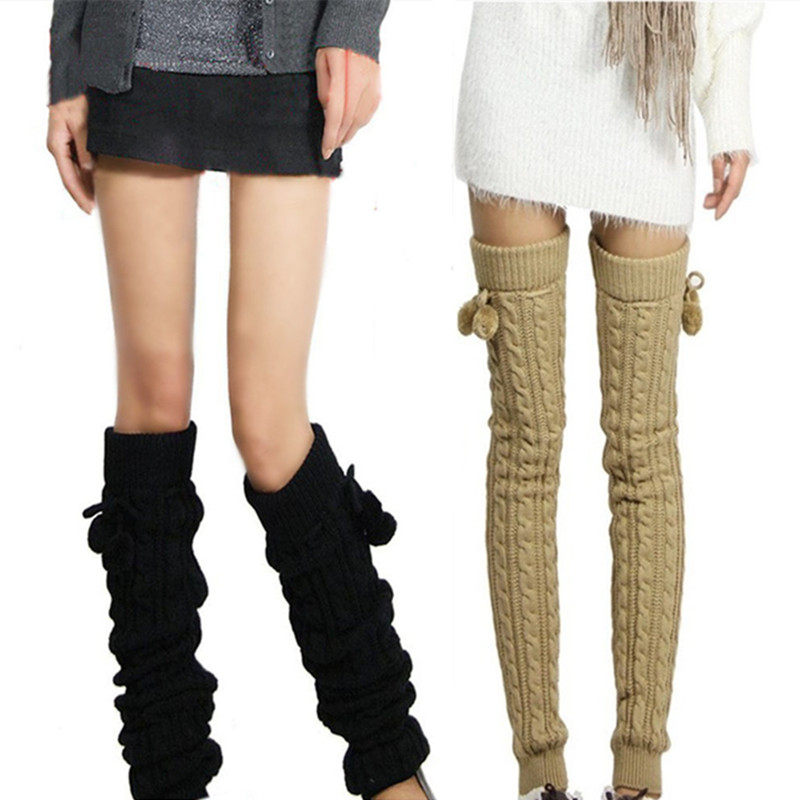 Fall and Winter Legs Cover Woman Heating Knee Socks Cover Heat College Socks College Wind Socks