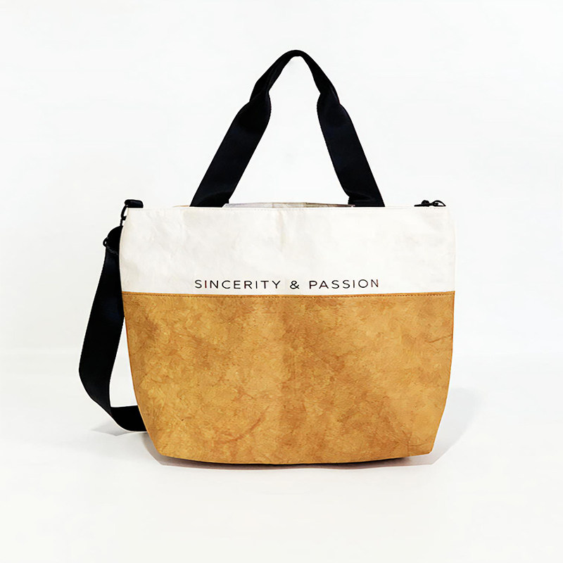 Custom Logo Tyvek Tote and Crossbody Bag, Eco Cultural Gift Handbag Made to Order - Thumbnail 6