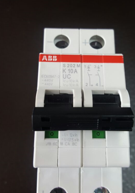 New original loaded ABB breaker DC air switch S202M-K10A UC 2P