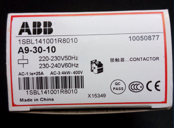 New ABB original AC contactor A9-30-10 220-230V
