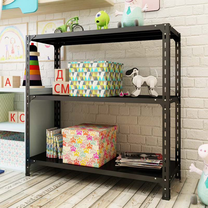 Shelf Black Home Warehouse Shelf Shelving Shelf Balcony Display Iron Frame Multifunction Multilayer Free Combination
