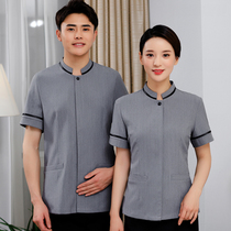 Clean clothing short sleeve property PA uniform summer clothes floor hotel attendant work clothes hospital cleaners linen women