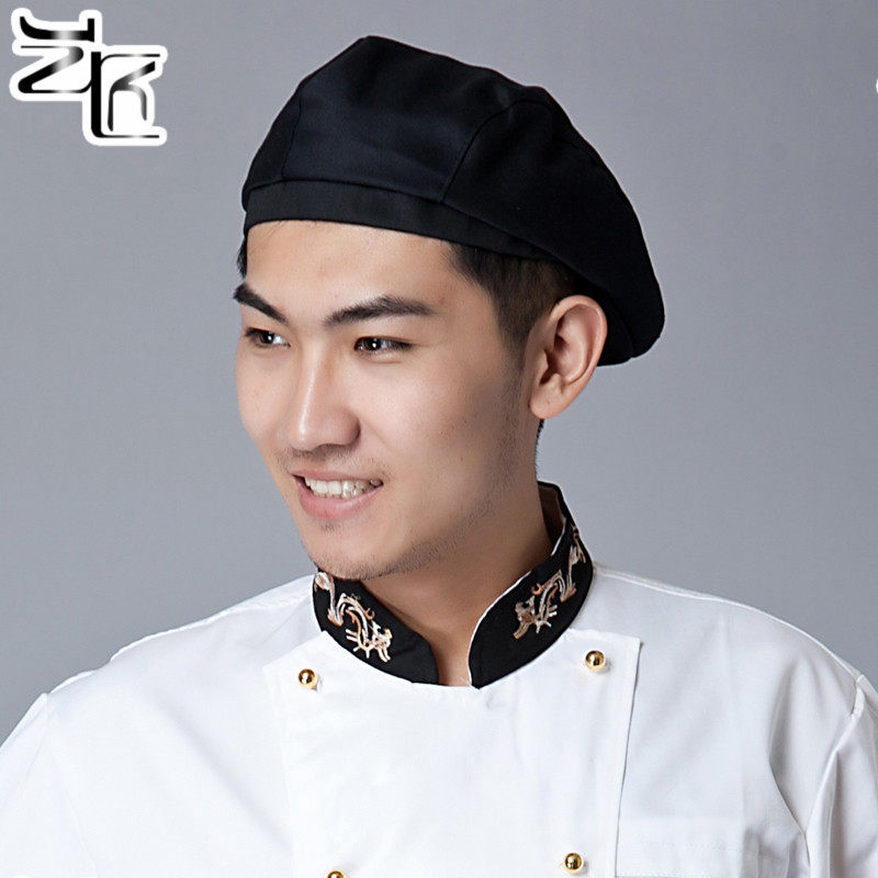 Hotel chef forward hat Waiter Beret cloth hat Breathable mesh hat Summer men's and women's restaurant work cap custom