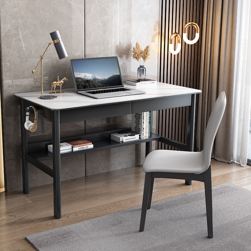 Rock desk simple solid wood table home with light luxury computer table bedroom desk 1 4 m home desk